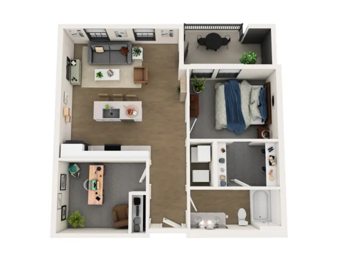 Apartment Home B Floorplan View