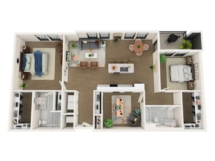 Penthouse E Floorplan View