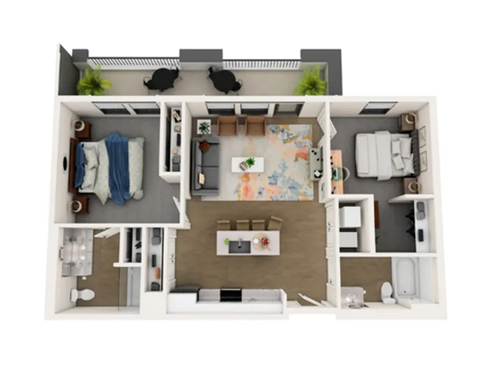 Penthouse K Floorplan View