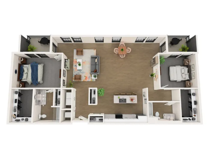 Penthouse F Floorplan View