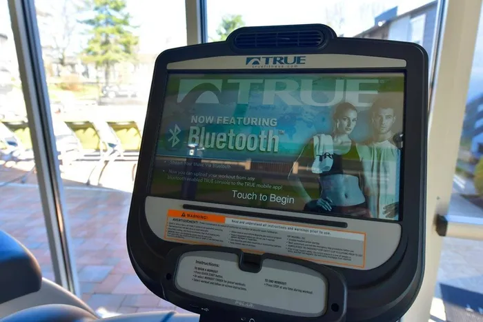 Closeup of Fitness Center Machine featuring Bluetooth Capabilities