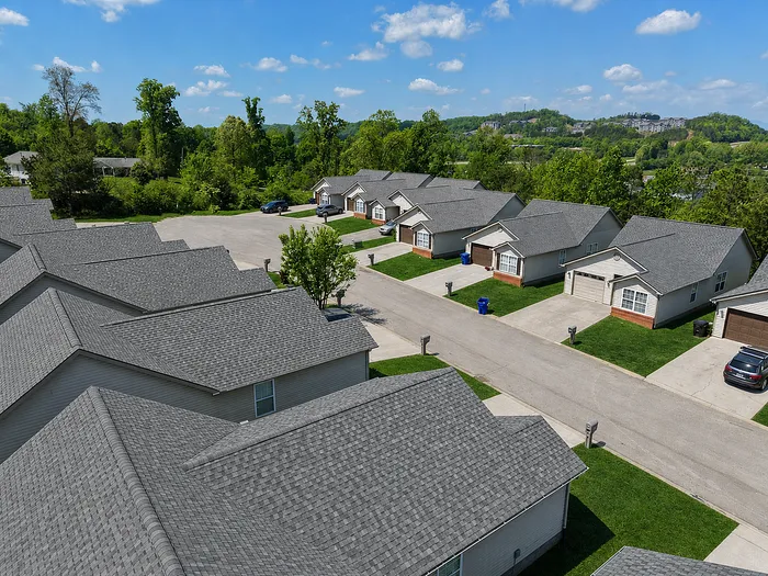 Charming suburban community with cozy homes surrounded by lush greenery and scenic views.