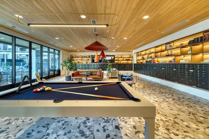 mail room with pool table