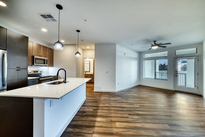 Kitchen and living room