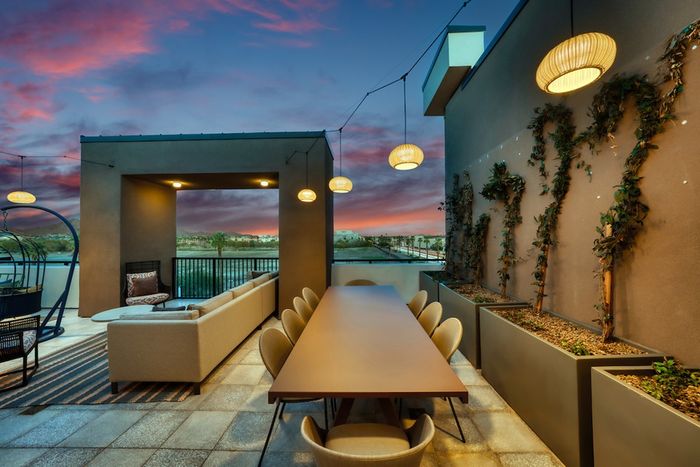 outdoor deck dining area