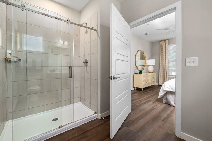 bathroom with glass shower