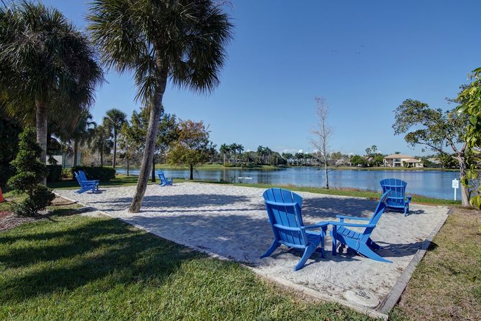 Sandy Lounge Area by Pond