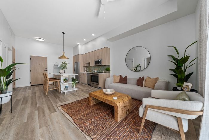 living room and kitchen