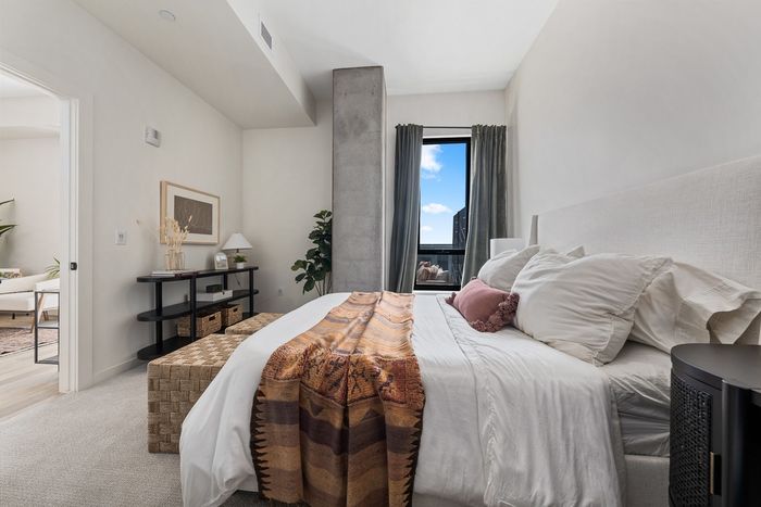 bedroom with large bed