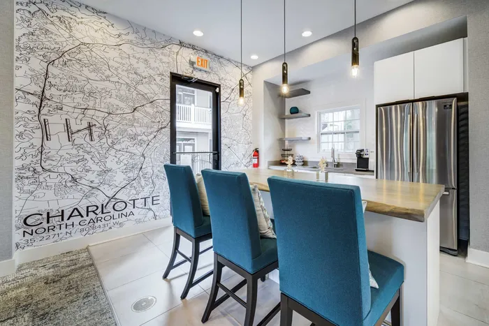 clubroom with kitchen
