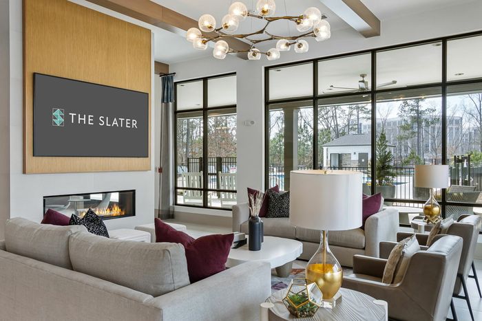 residential clubhouse with large windows