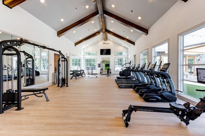 Fitness center with bikes and treadmillsnills