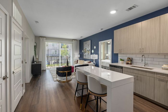 spacious kitchen with moveable island