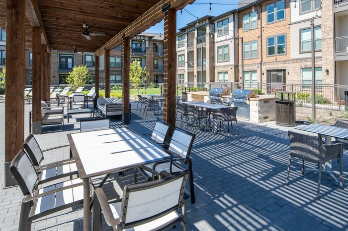 Outdoor grilling and gathering area
