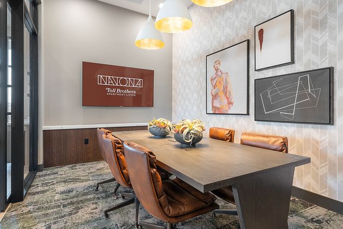 Interior private co-working lounge