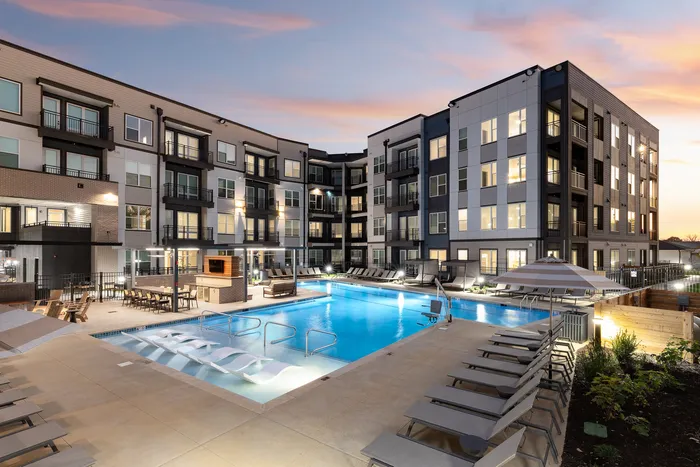 The Hickory exterior twilight