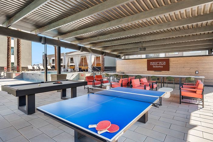 Navona exterior Outdoor entertainment, pool table, ping pong table, outdoor lounge seating