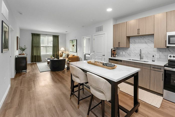 Kitchen and living room