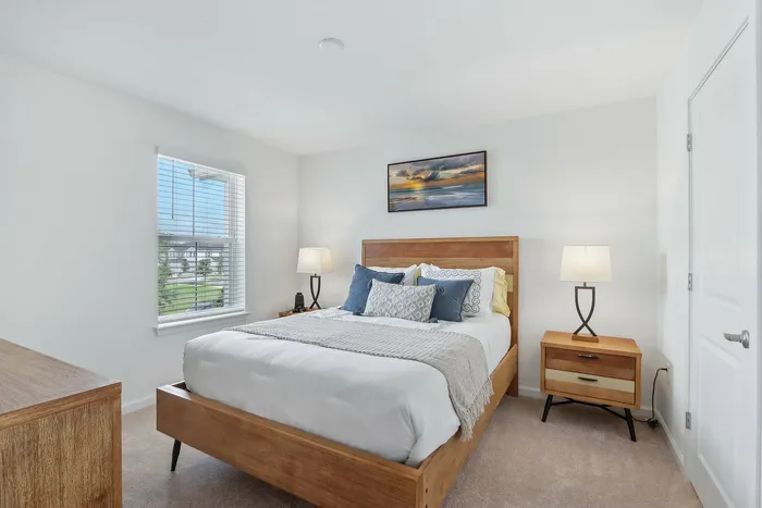 bedroom with carpet and walk in closet