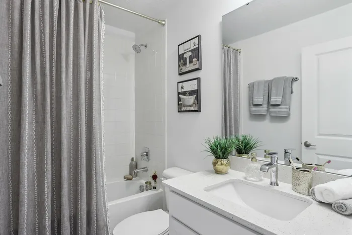 guest bathroom with soaking tub