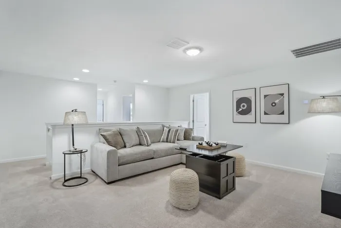 Living room with ample natural lighting