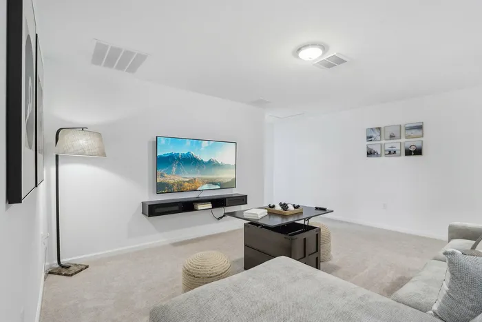 Living room with ample natural lighting