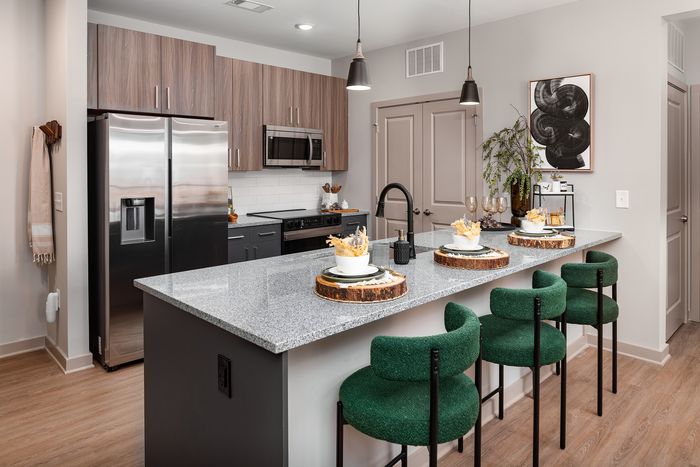 Ava Oakwood luxury apartment kitchen in Gainesville