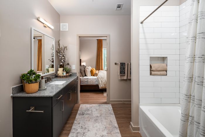 Ava Oakwood luxury apartment bathroom in Gainesville