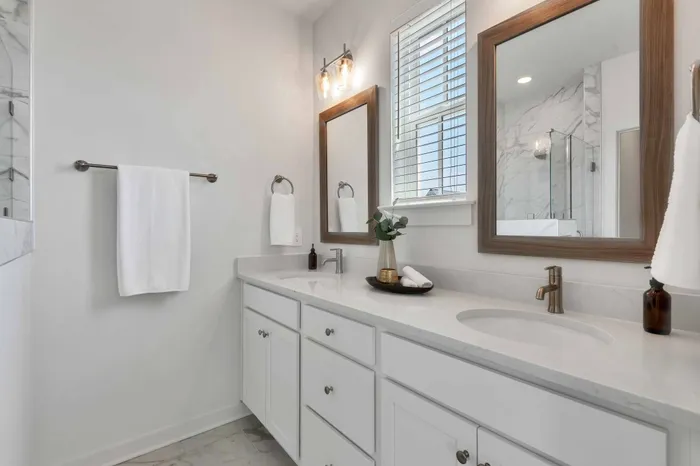 Double Vanity with Updated Fixtures
