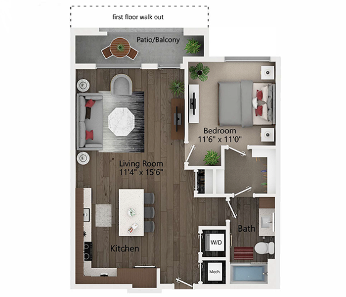 A5 | One Bedroom | ADA Floorplan