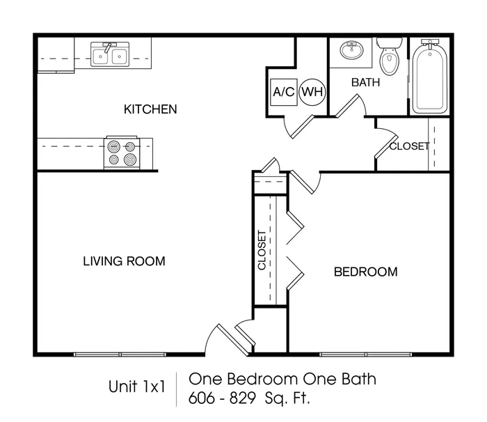 1 Bedroom Floorplan