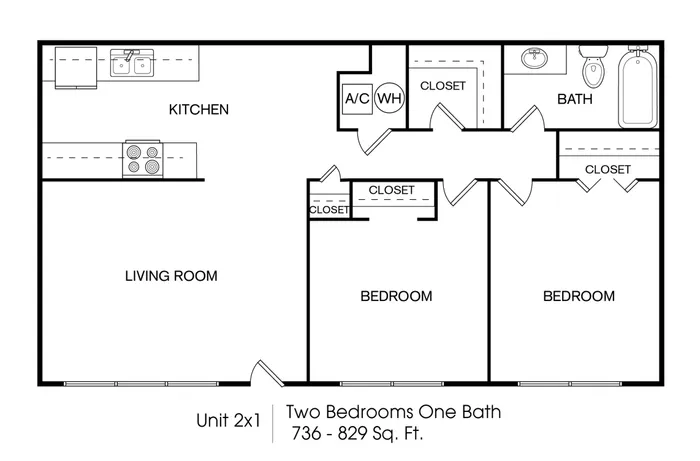 2 bedroom floorplan