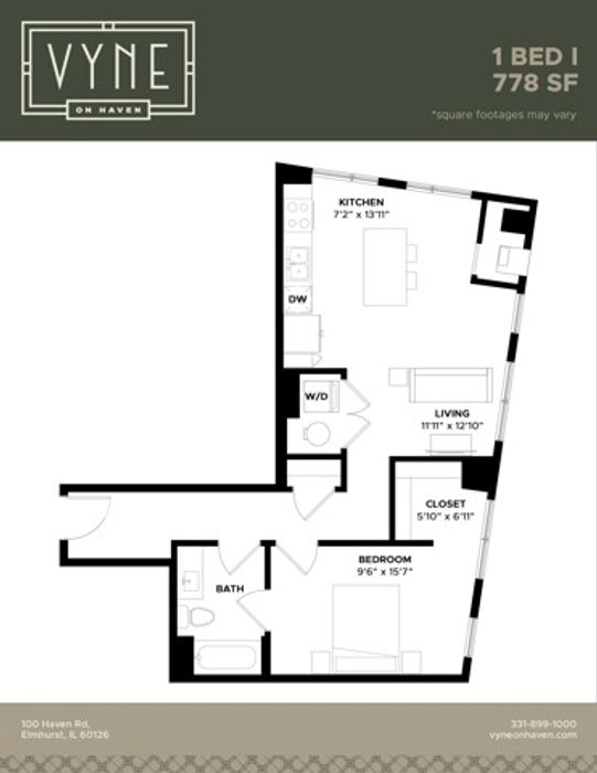 Final - Vyne On Haven - Floor Plans - 1 BED I -TYPE B
