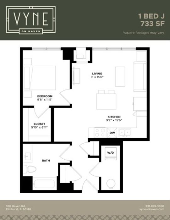 Final - Vyne On Haven - Floor Plans - 1 BED J -TYPE B