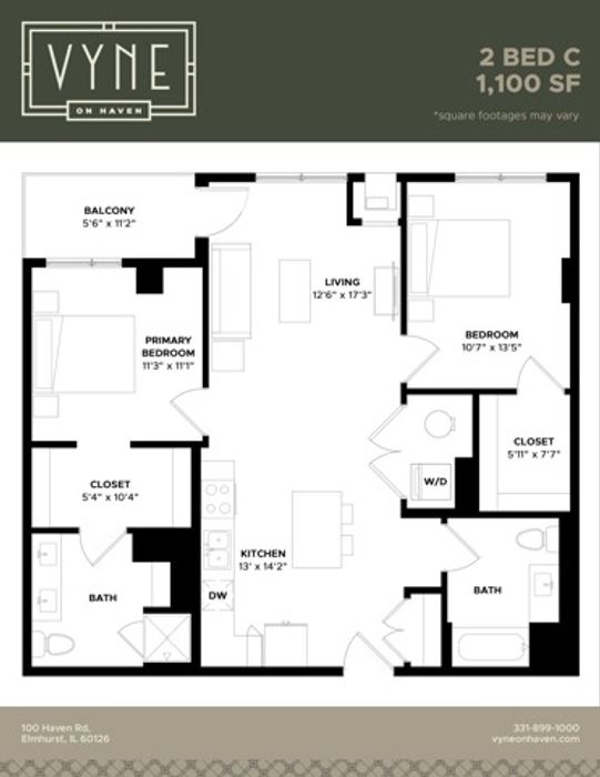 Final - Vyne On Haven - Floor Plans - 2 BED C - ADAPTABLE