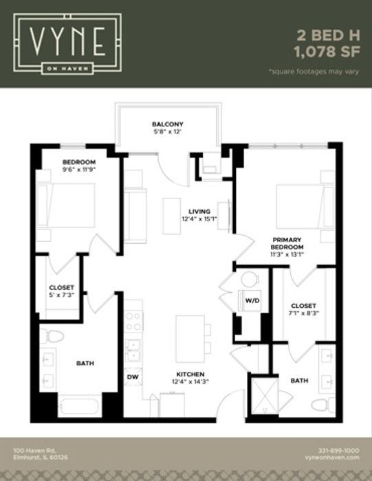 Final - Vyne On Haven - Floor Plans - 2 BED H - TYPE B
