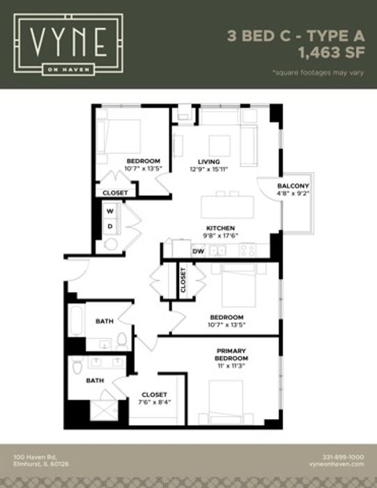 Final - Vyne On Haven - Floor Plans - 3 BED C - TYPE A