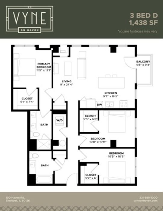 Final - Vyne On Haven - Floor Plans - 3 BED D - TYPE B
