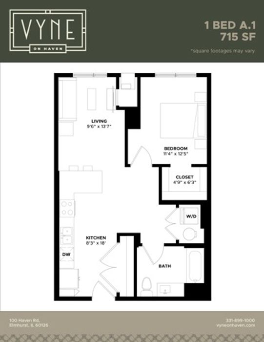 Final - Vyne On Haven - Floor Plans - 1 BED A.1