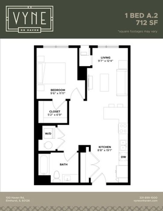 Final - Vyne On Haven - Floor Plans - 1 BED A.2 -TYPE B