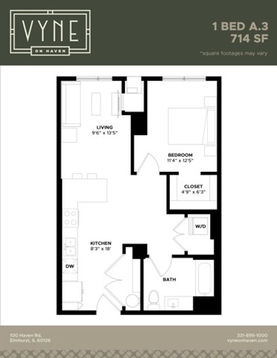 Final - Vyne On Haven - Floor Plans - 1 BED A.3 -TYPE B