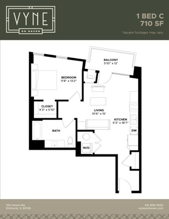 Final - Vyne On Haven - Floor Plans - 1 BED C - ADAPTABLE
