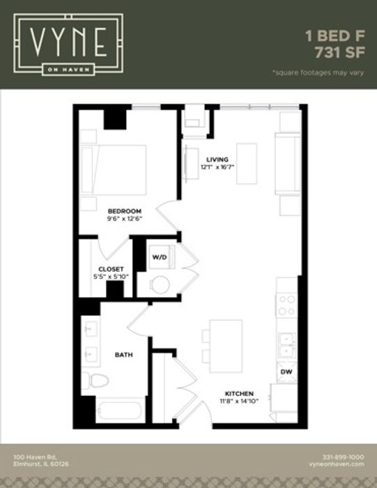 Final - Vyne On Haven - Floor Plans - 1 BED F -TYPE B