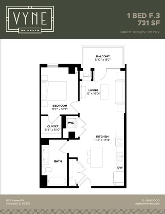 Final- Vyne On Haven - Floor Plans - 1 BED F.3 -TYPE B
