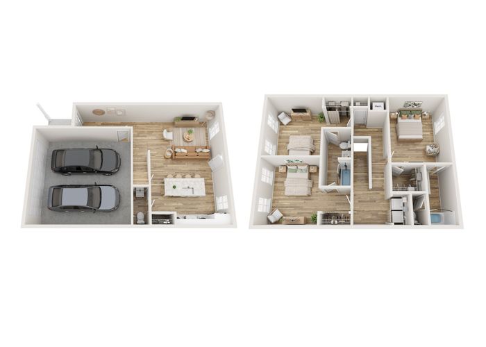 Griffin floor plan three bedrooms two and half baths