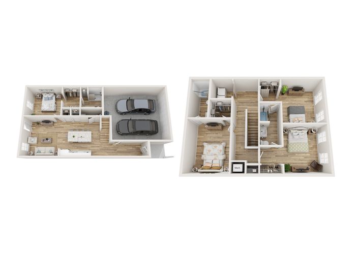 Hamprton floor plan four bedrooms three and half baths
