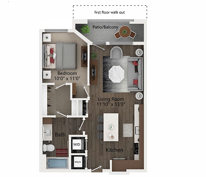 A1 | One Bedroom Floor Plan