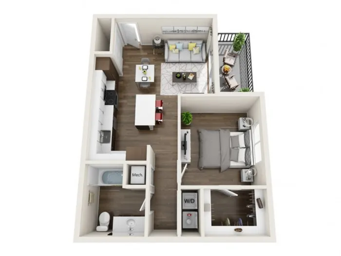 1A | 1 bed 1 bath | The Tomscot | Scottsdale, AZ Apartments