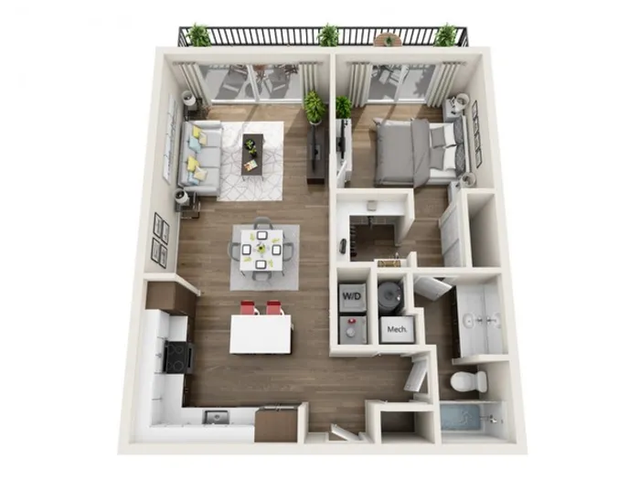 1E | 1 bed 1 bath | The Tomscot | Scottsdale, AZ Apartments