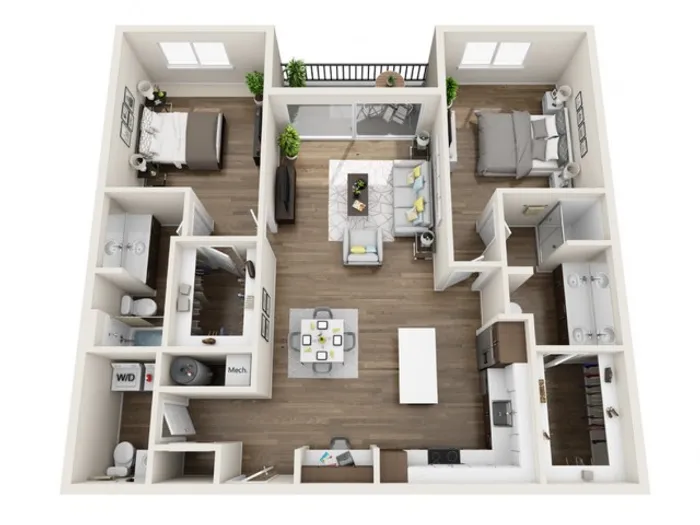 2F | 2 bed 3 bath | The Tomscot | Scottsdale, AZ Apartments